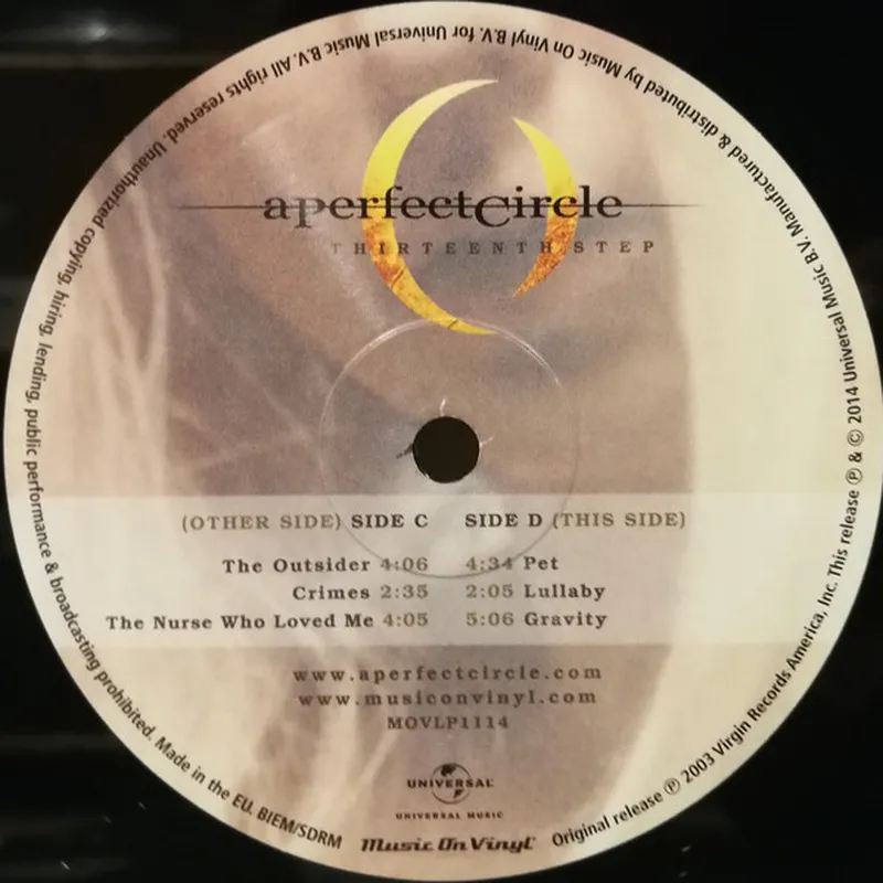 A Perfect Circle – Thirteenth Step (New Vinyl) - Resolute Records A Perfect Circle – Thirteenth Step (New Vinyl) - Resolute Records
