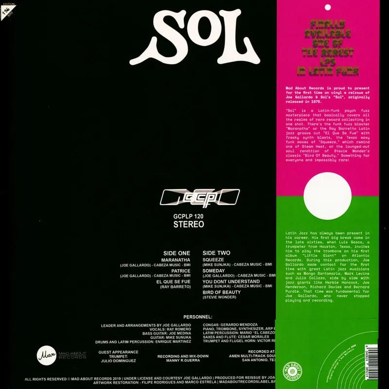 Sol LP - Joe Gallardo & Sol - AsfaltShop.pl